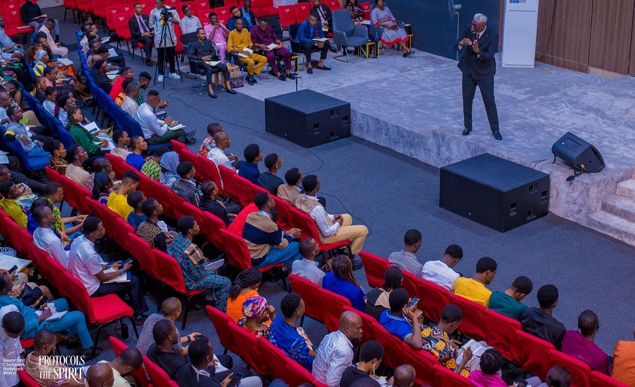 The congregation in worship